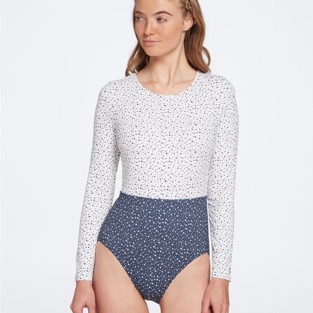 Calia long sleeve tie back bathing suit